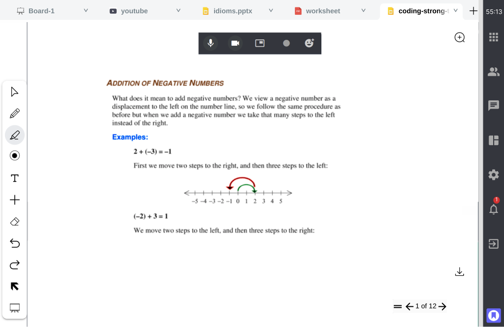 personal drive in live classroom